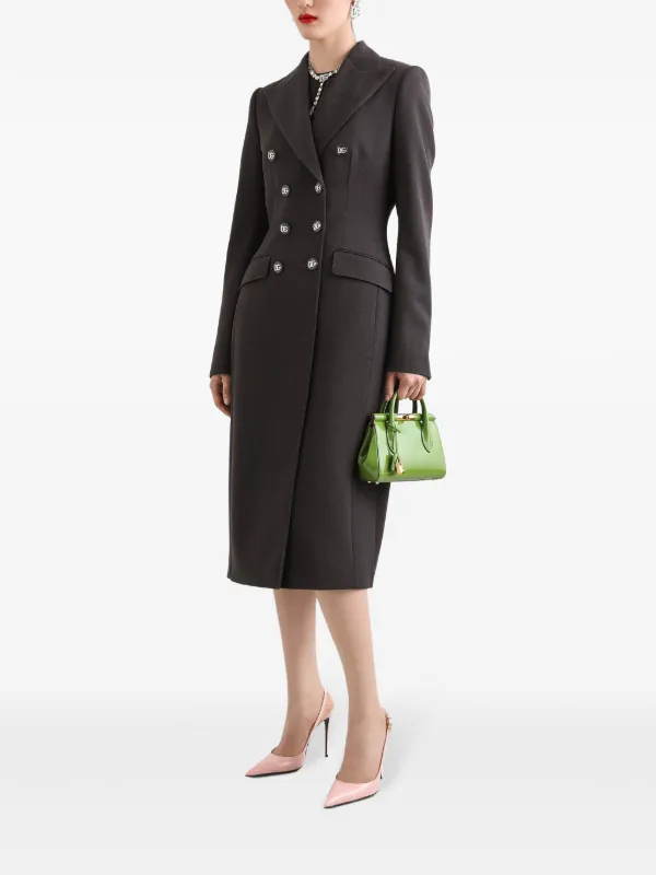 Dolce & Gabbana パデッドヒップ ダブルコート | グレー | FARFETCH JP