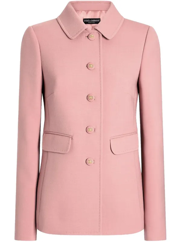 【関税＆送料込み】Dolce & Gabbana Pink Wool Blazer With Fr 26513473_58124799_600.jpg