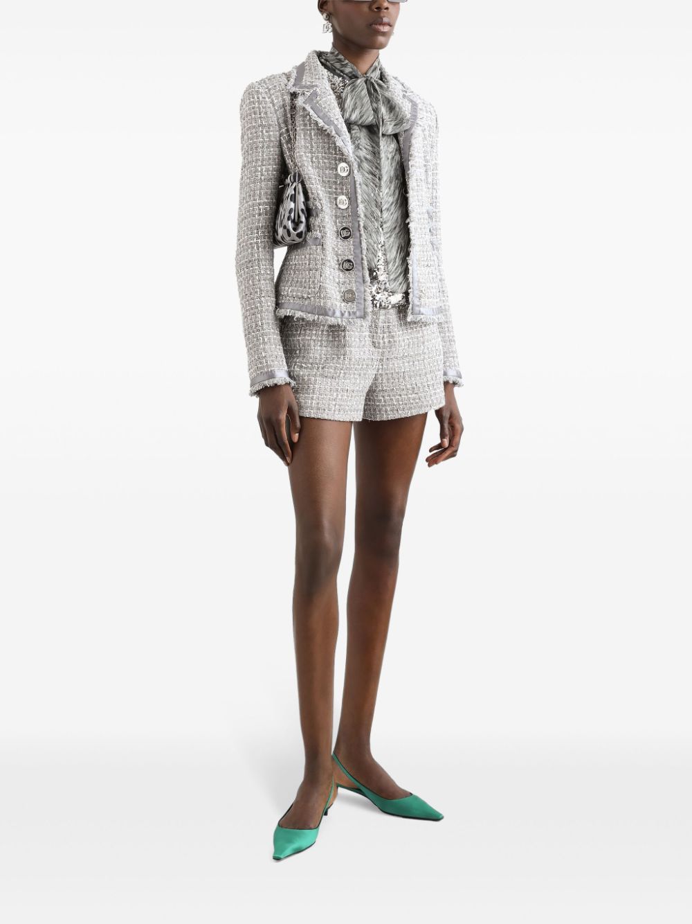 Dolce & Gabbana Tweed blazer - Grijs