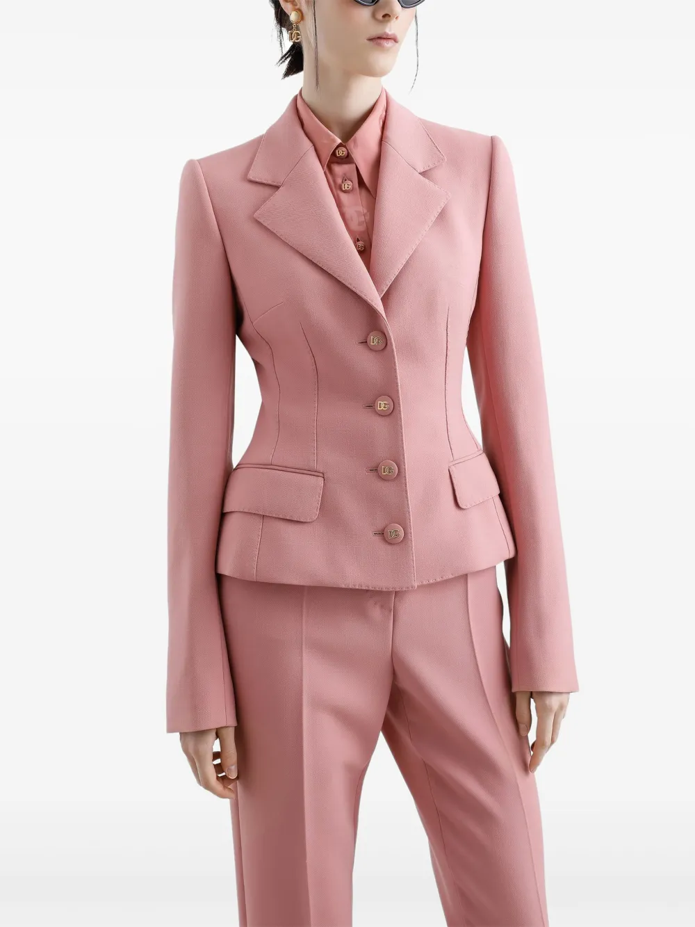 Dolce & Gabbana Blazer met enkele rij knopen Roze
