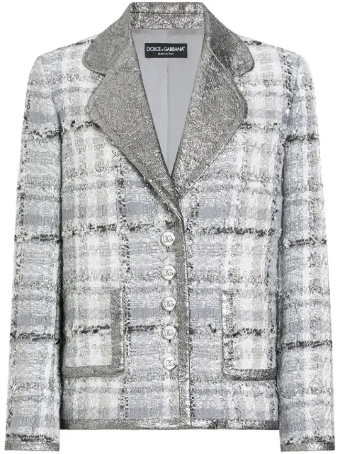 Dolce & Gabbana tartan-check blazer