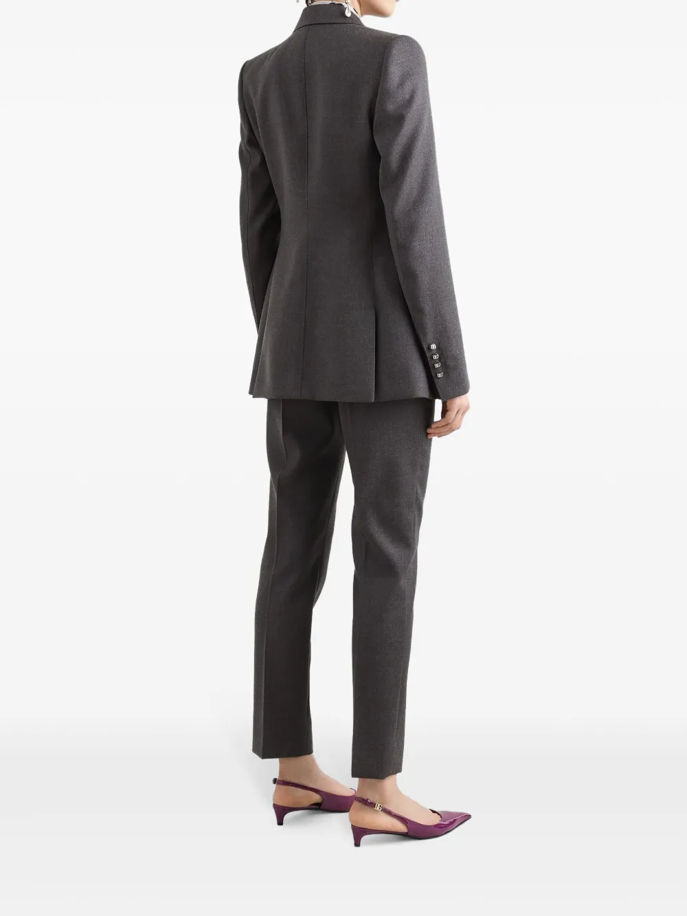 Dolce & Gabbana Blazer met enkele rij knopen Grijs