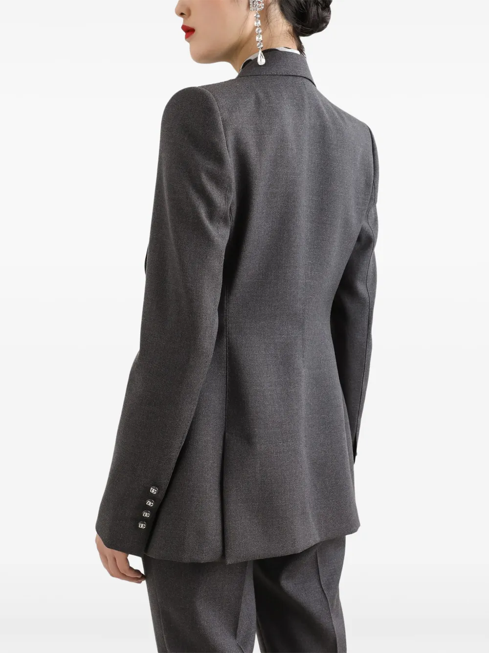 Dolce & Gabbana Blazer met enkele rij knopen Grijs
