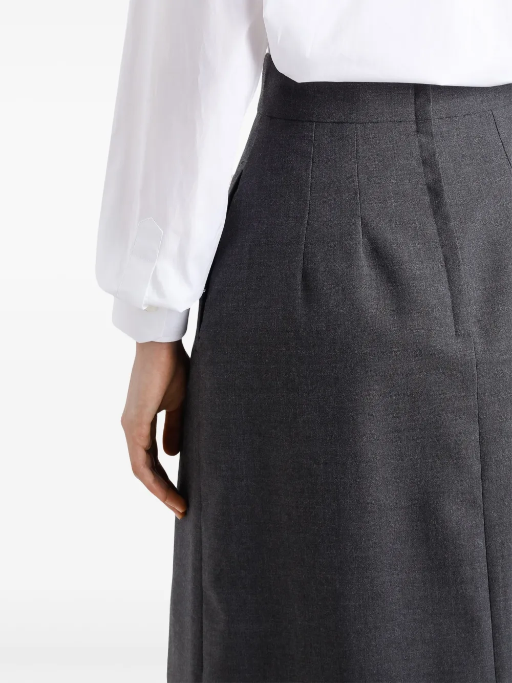 Dolce & Gabbana Midi-rok met overlappend vlak Zwart