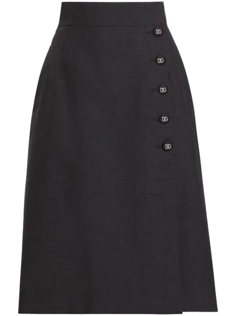Dolce & Gabbana overlapping-panel midi skirt