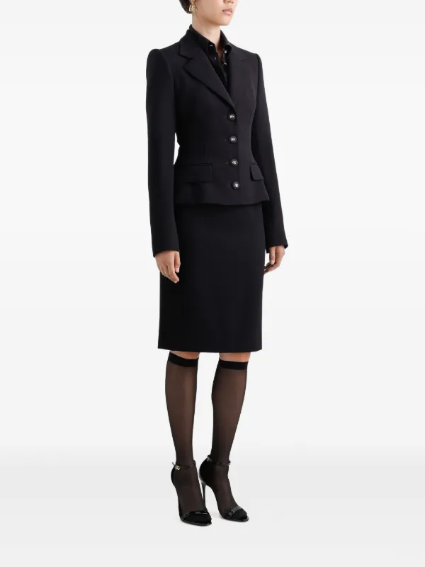 スカート Dolce & Gabbana Dg Logo Longuette Pencil Skirt Dolce & Gabbana logo-plaque Pencil Skirt | Black | FARFETCH