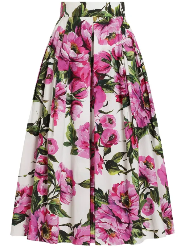 Dolce & Gabbana プリント マキシスカート ホワイト Dolce & Gabbana プリント スカート | ホワイト | FARFETCH JP