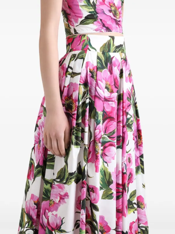 Dolce & Gabbana プリント マキシスカート ホワイト Dolce & Gabbana プリント スカート | ホワイト | FARFETCH JP
