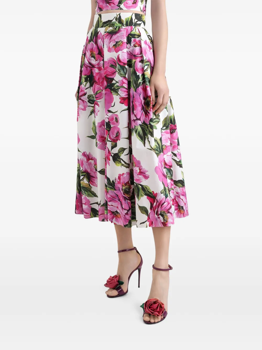 Dolce & Gabbana Midi-rok met print Wit