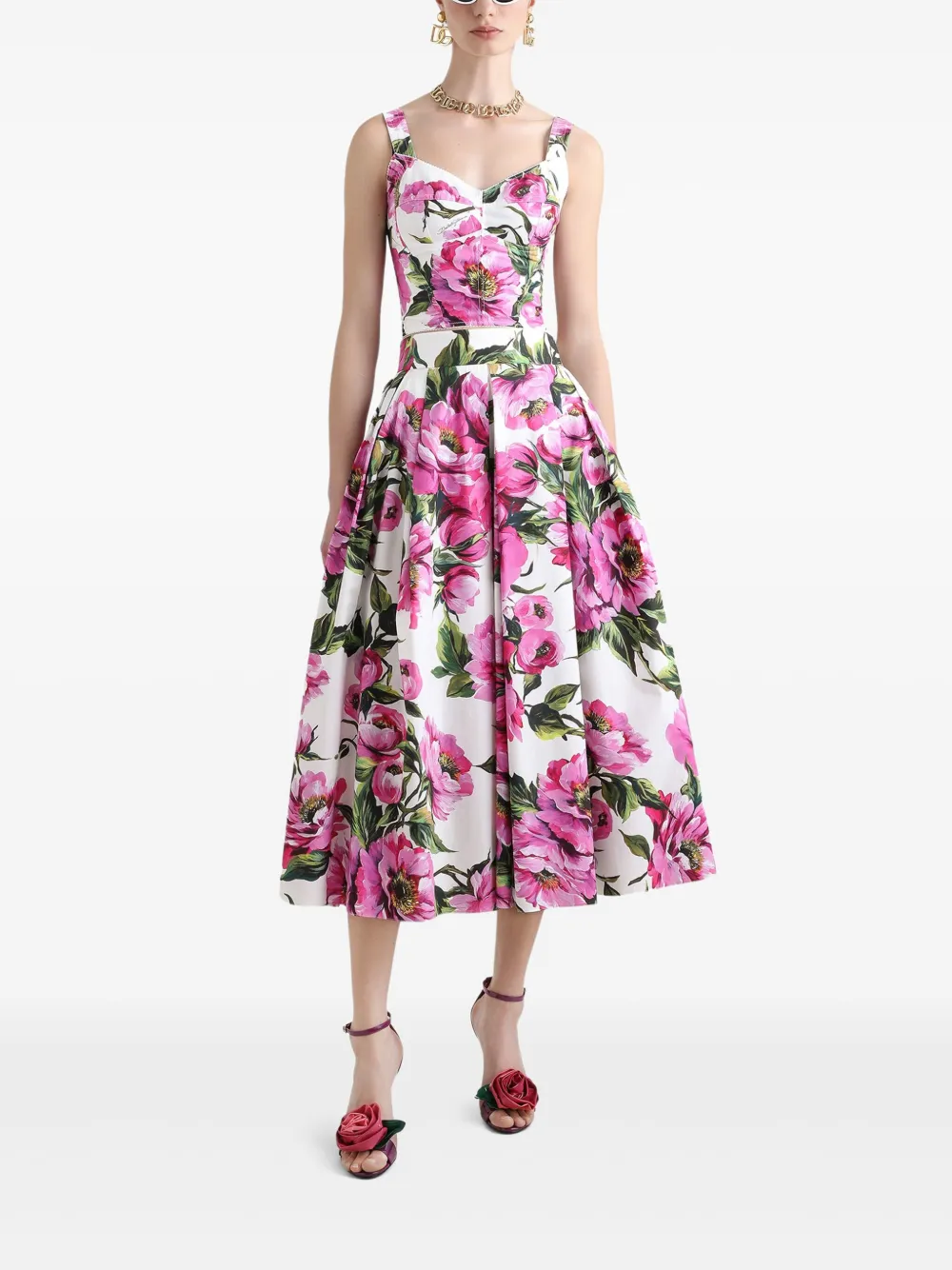 Dolce & Gabbana Midi-rok met print Wit