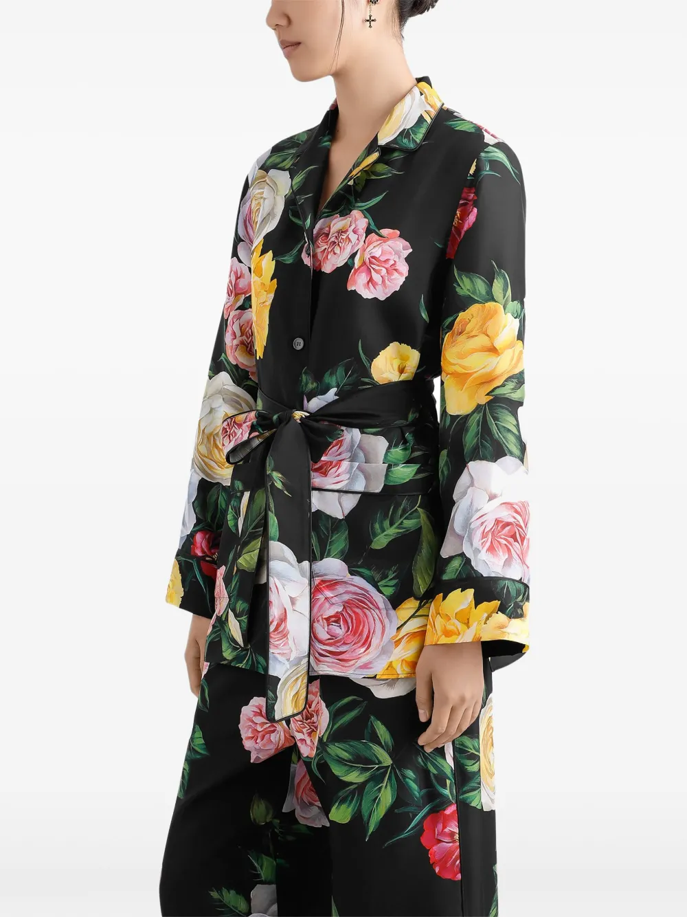 Dolce & Gabbana blouse met bloemenprint Zwart
