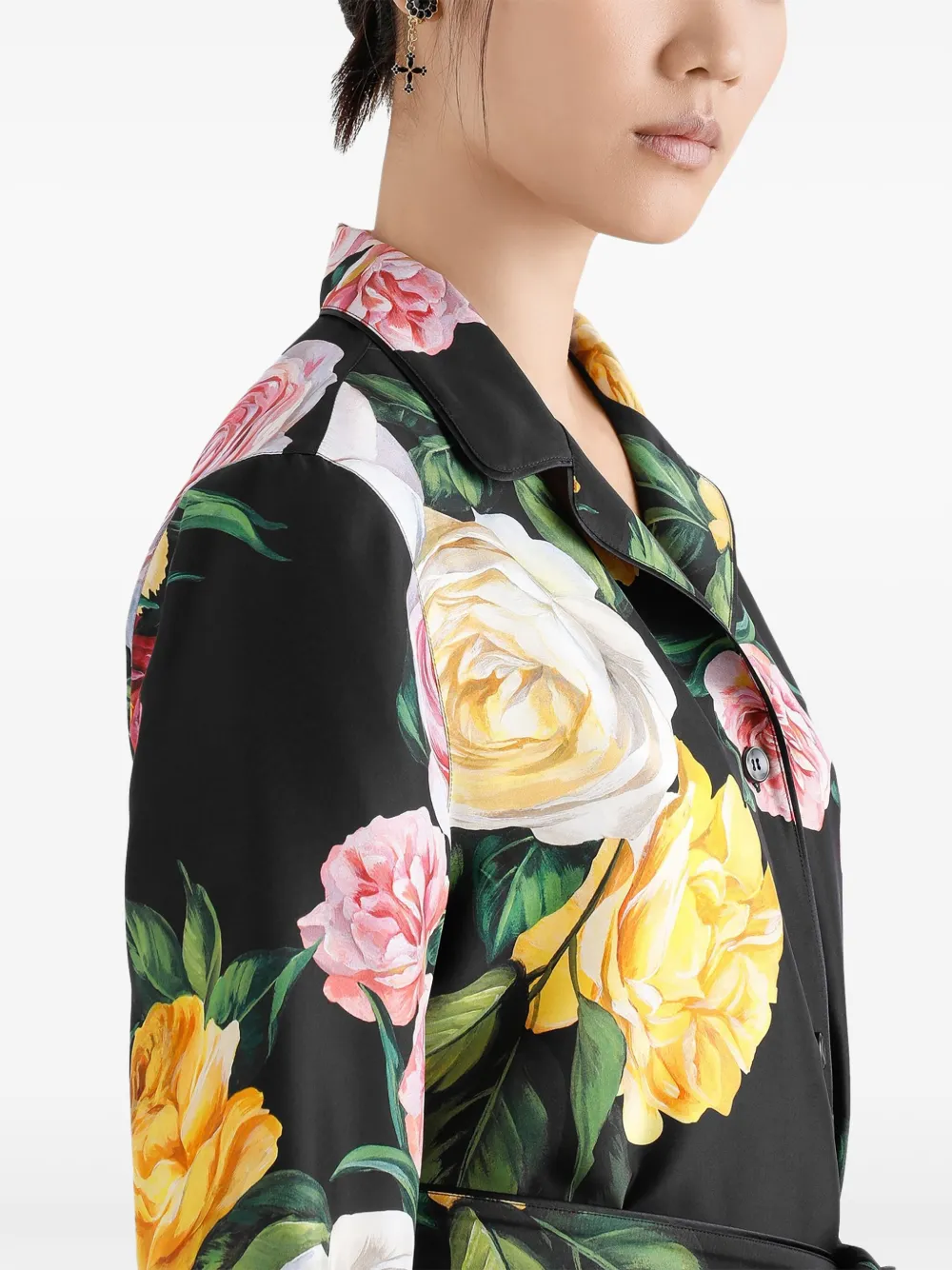 Dolce & Gabbana blouse met bloemenprint Zwart