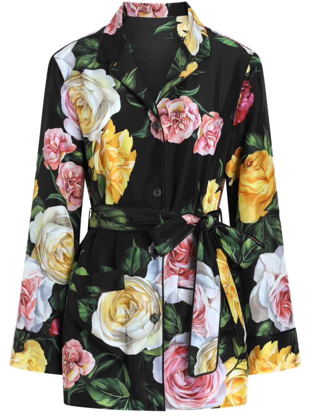 Dolce & Gabbana blouse met bloemenprint Zwart