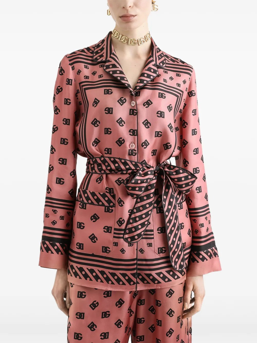 Dolce & Gabbana Overhemd met print Roze