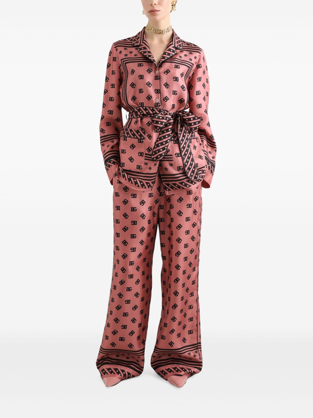 Dolce & Gabbana Overhemd met print - Roze