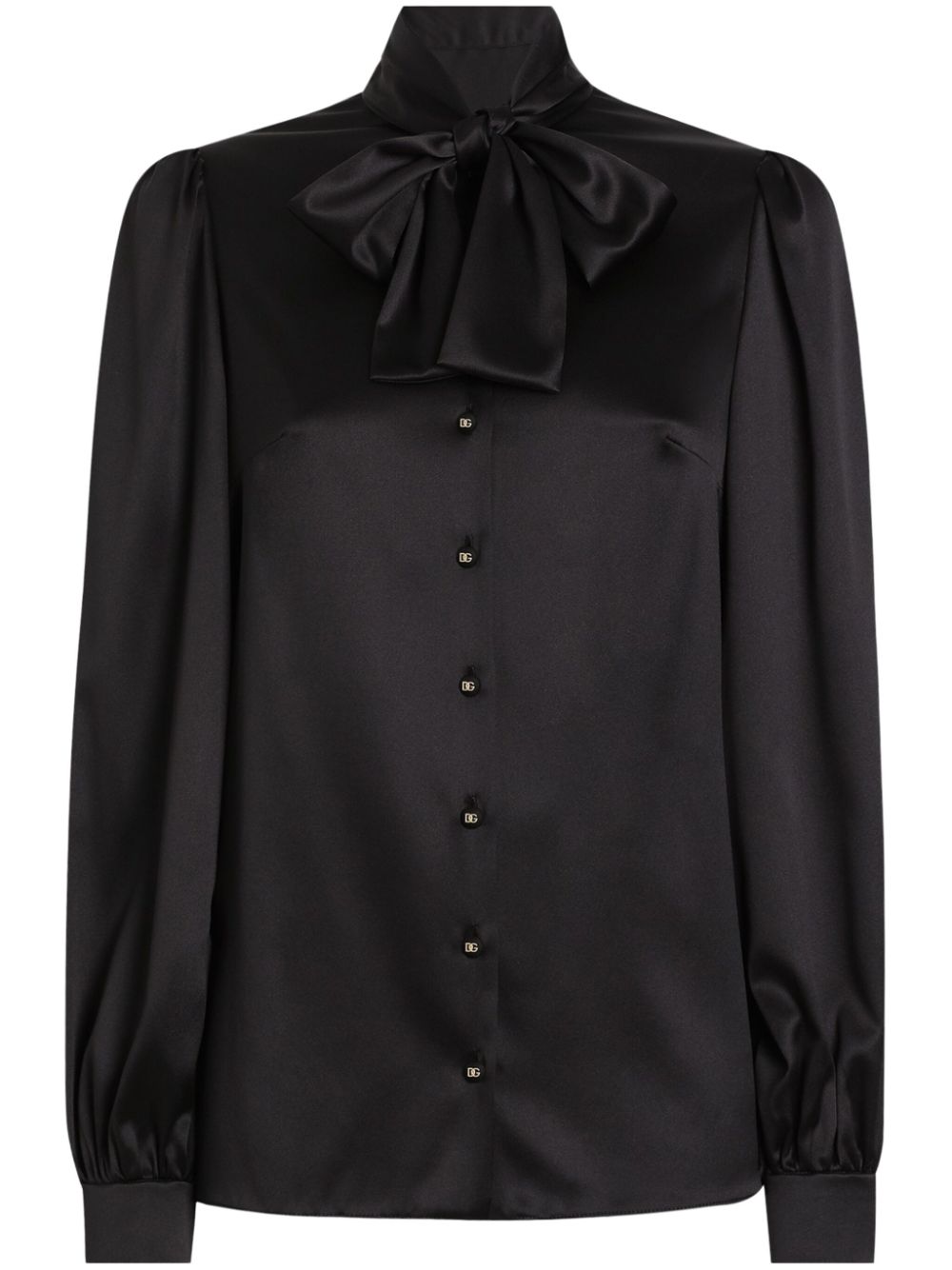 Dolce & Gabbana Satijnen Blouse Zwart