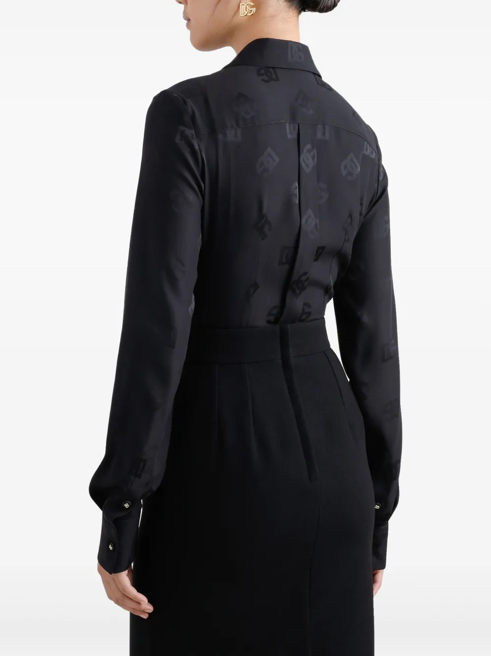 logo jacquard shirt