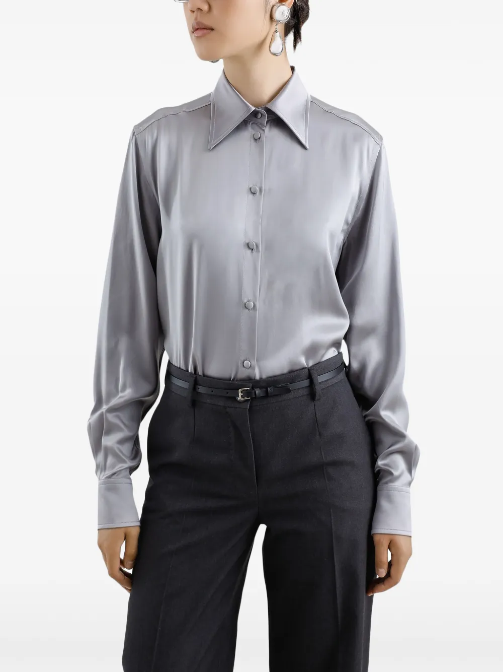 Dolce & Gabbana Zijden blouse Grijs