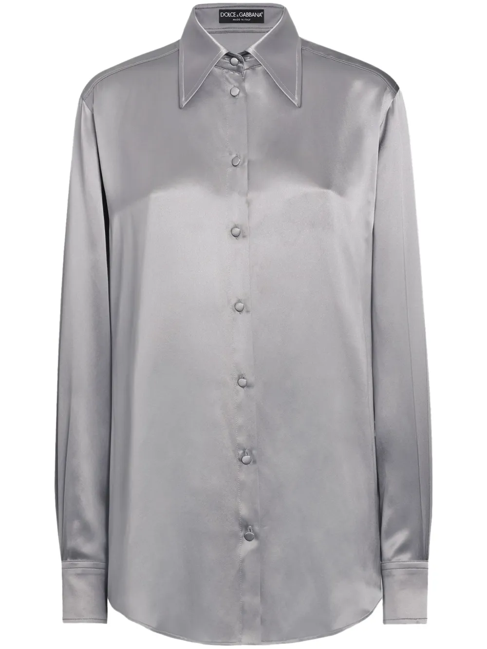 Dolce & Gabbana camisa en crepé de china | gris | Image 1