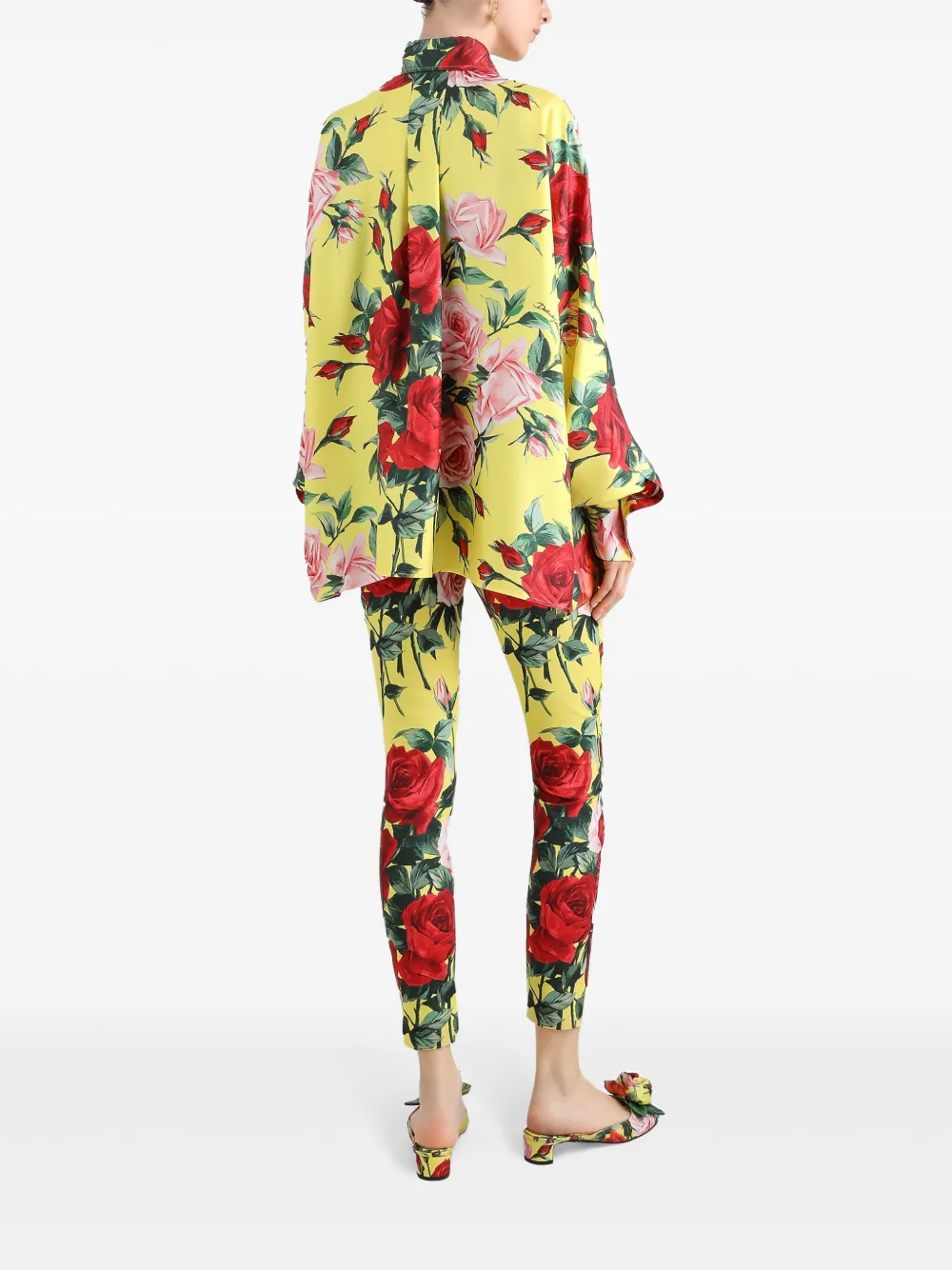 Dolce & Gabbana Blouse met bloemenprint Geel