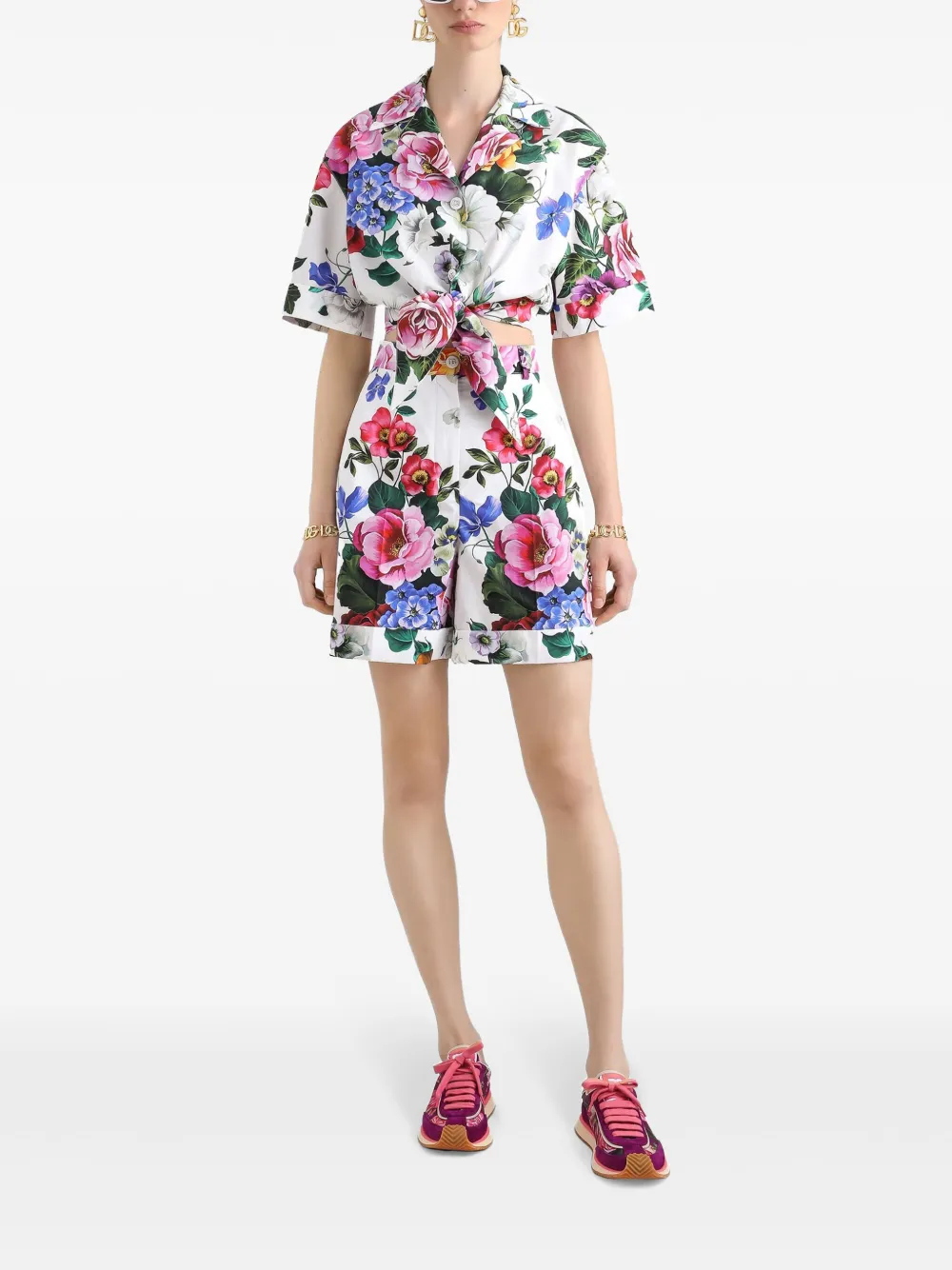 Dolce & Gabbana Blouse met bloemenprint - Wit