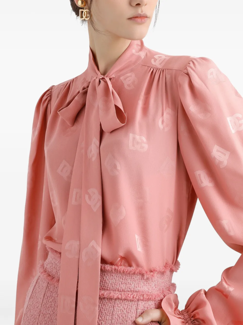 Dolce & Gabbana Shirt met logoprint Roze