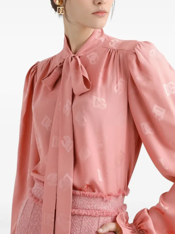 Dolce & Gabbana logo-print Blouse | Pink | FARFETCH