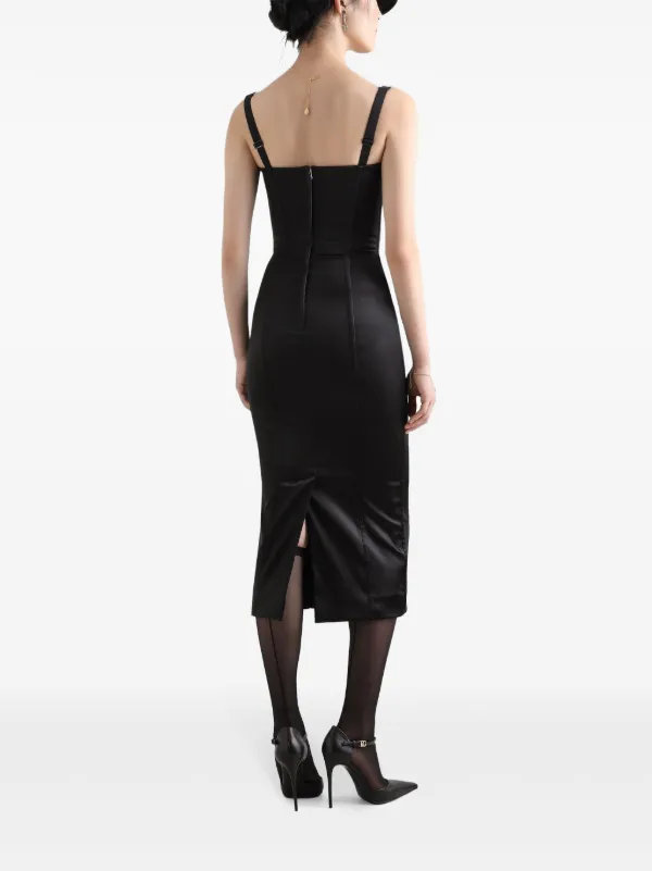 Dolce & Gabbana Panelled Midi Dress | Black | FARFETCH