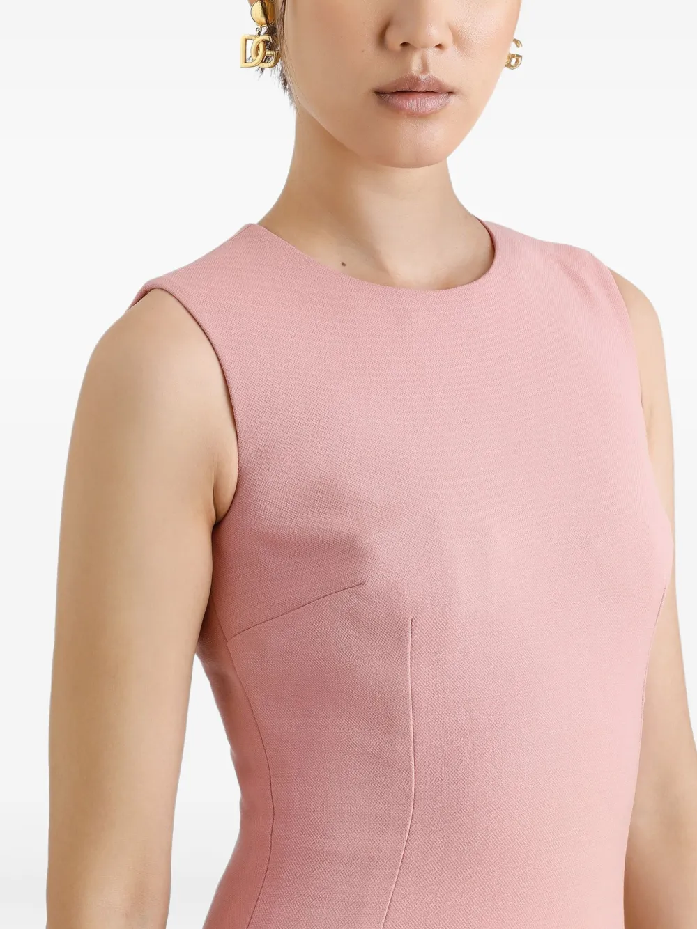 Dolce & Gabbana Wollen crêpe jurk Roze