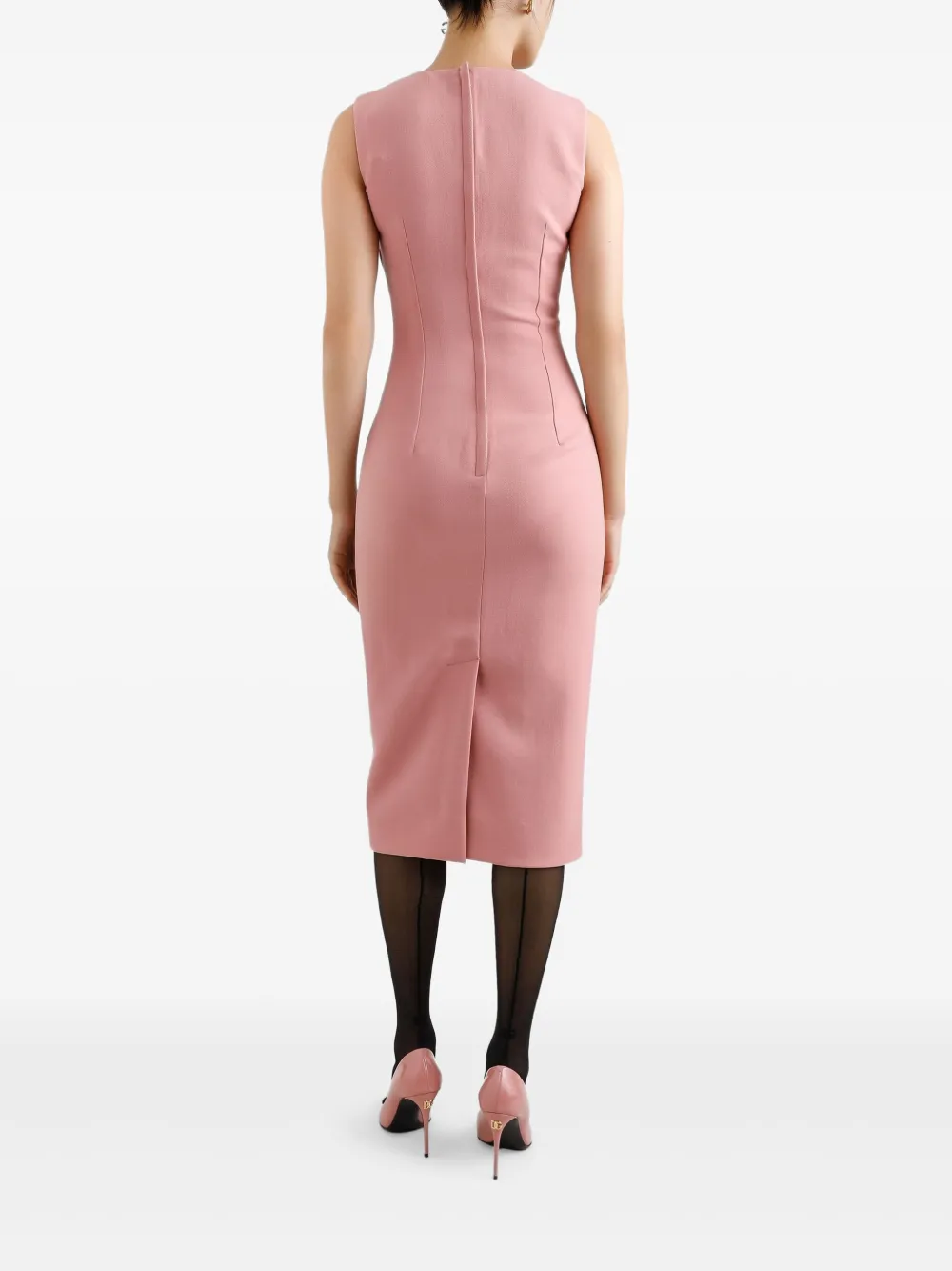 Dolce & Gabbana Wollen crêpe jurk Roze