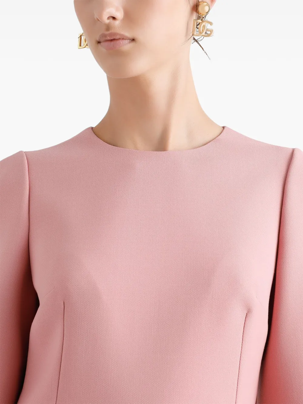 Dolce & Gabbana Wollen mini-jurk Roze