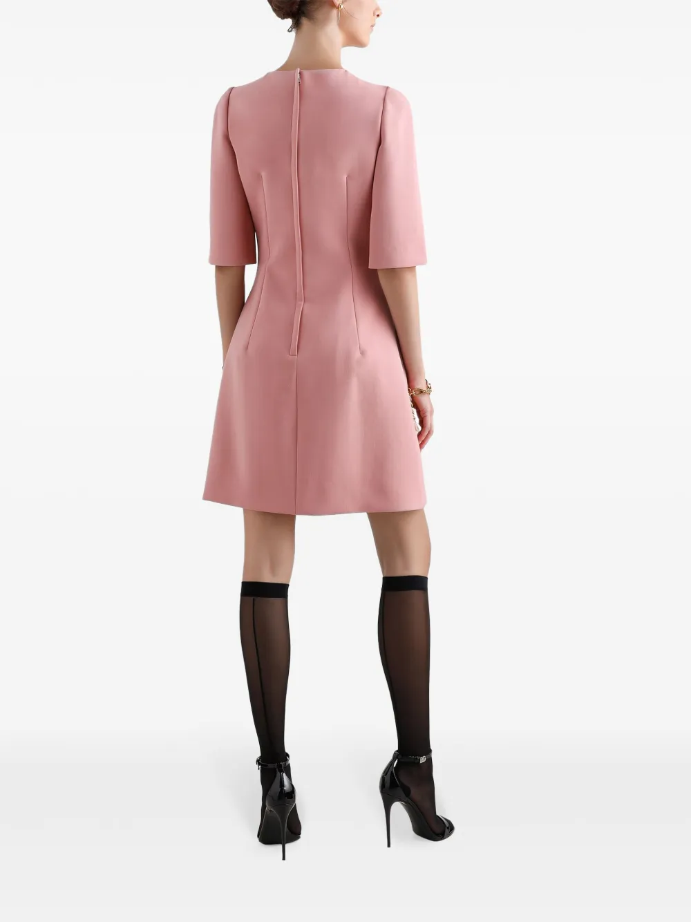 Dolce & Gabbana Wollen mini-jurk Roze