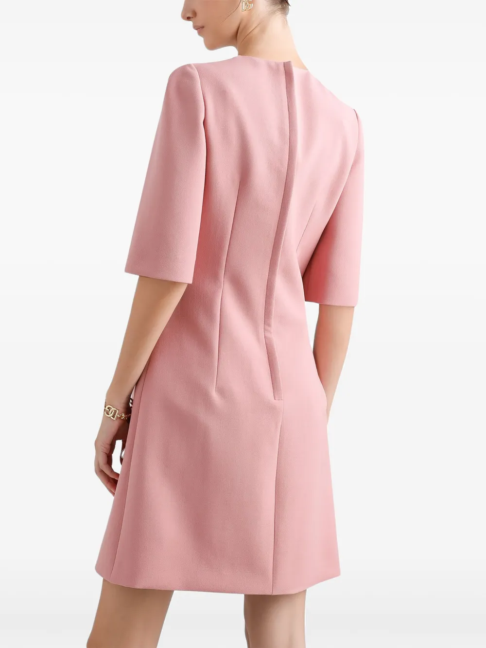 Dolce & Gabbana Wollen mini-jurk Roze