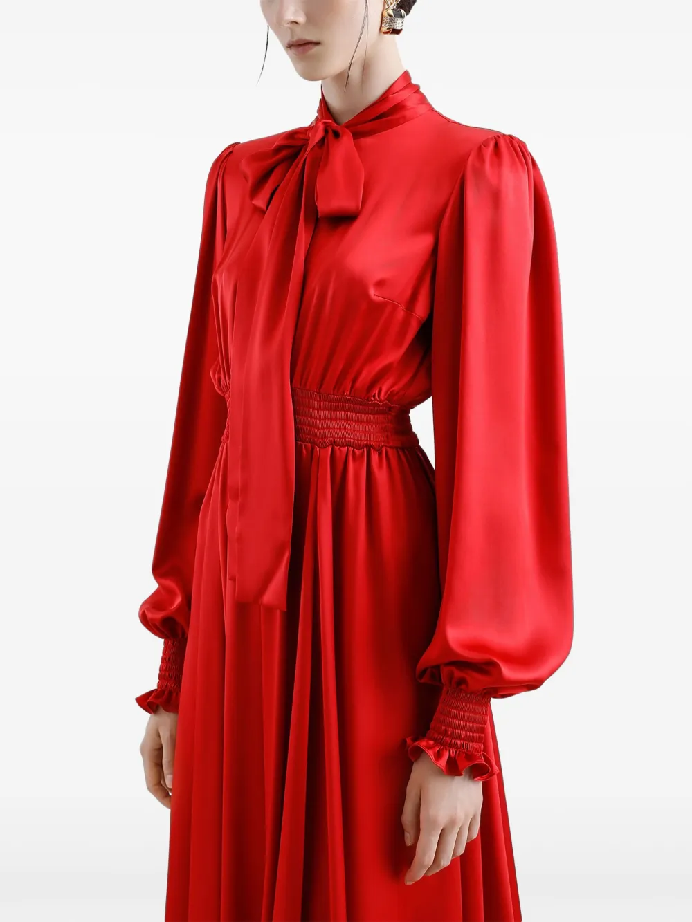 Dolce & Gabbana Zijden midi-jurk Rood