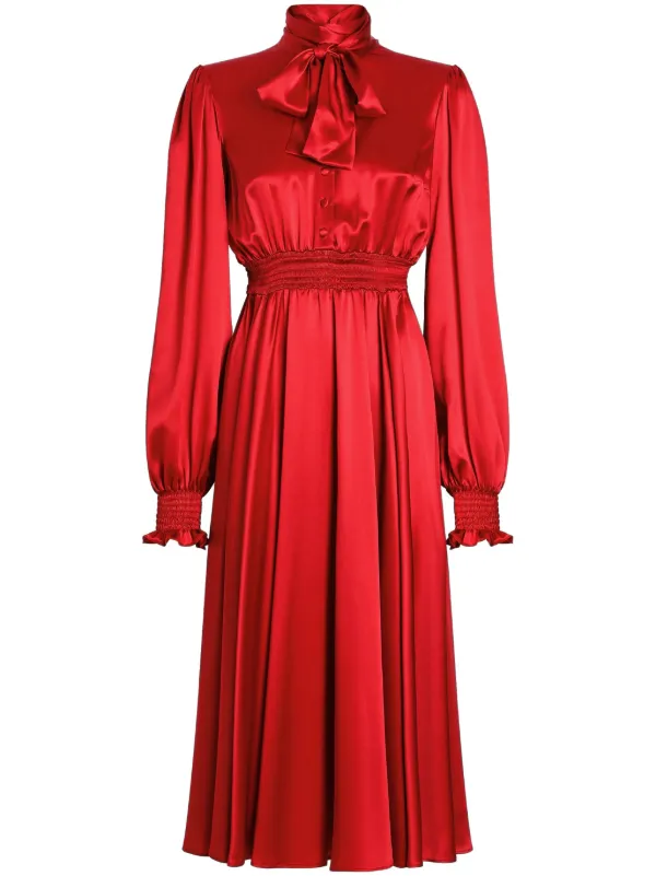 Dolce & Gabbana シルクドレス | レッド | FARFETCH JP