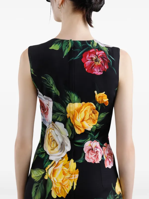 Dolce & Gabbana フローラル ロゴ ドレス ワンピース ブラック Dolce & Gabbana フローラル ドレス | ブラック | FARFETCH JP