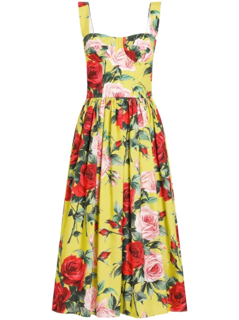 Dolce & Gabbana floral-print midi dress