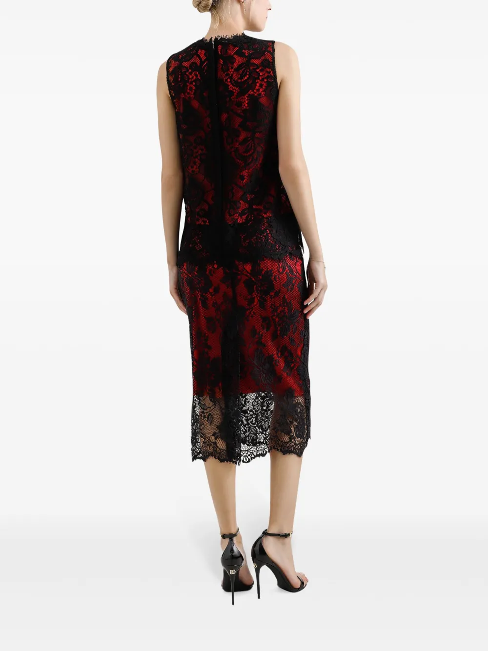 Dolce & Gabbana Top met bloemenkant Zwart