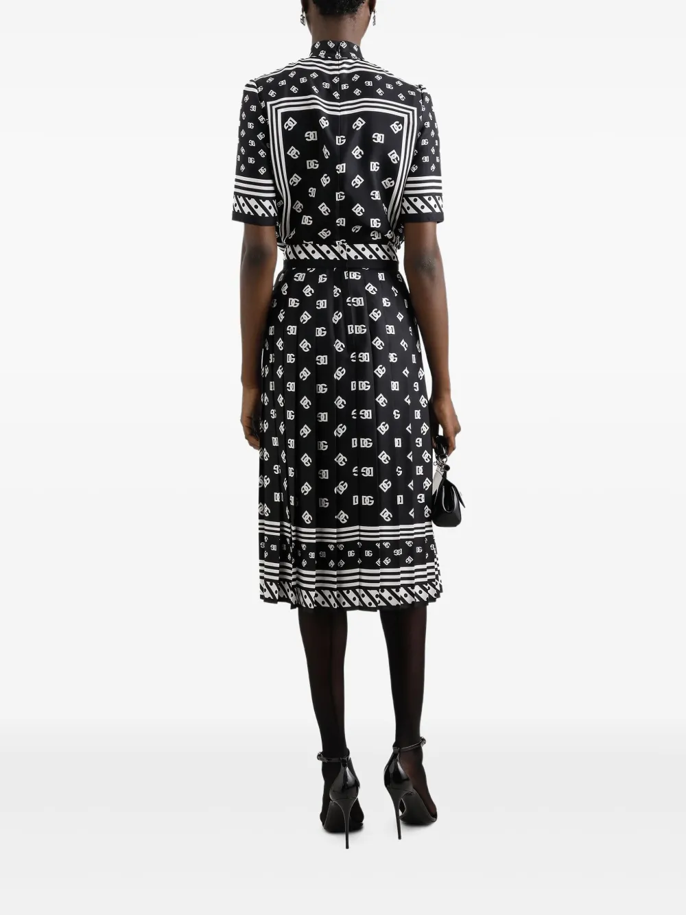 Dolce & Gabbana Blouse met DG-print Zwart
