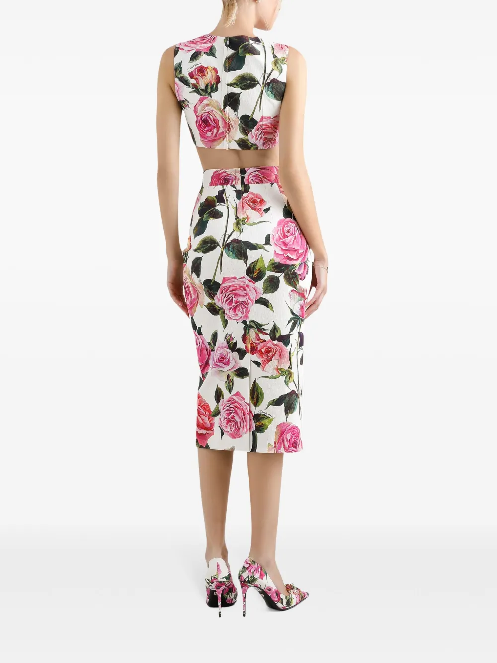 Dolce & Gabbana Cropped top met print Wit