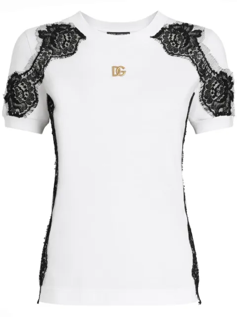 Dolce & Gabbana playera con detalle de encaje