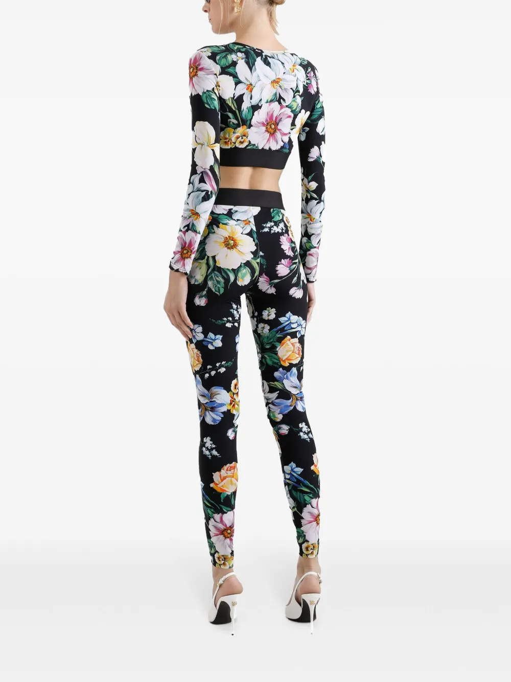 Dolce & Gabbana T-shirt met bloemenprint Zwart