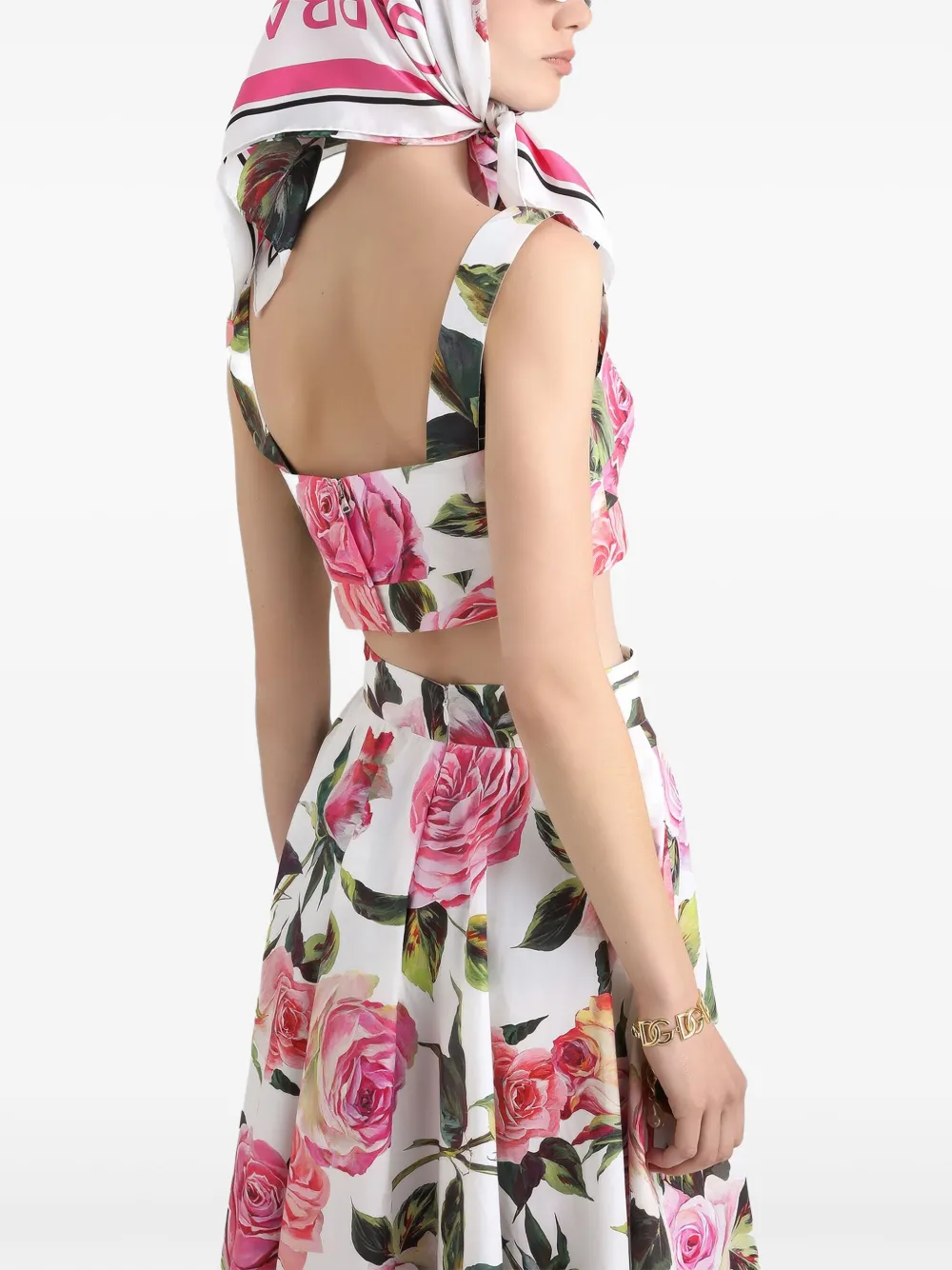 Dolce & Gabbana Cropped top met print Wit
