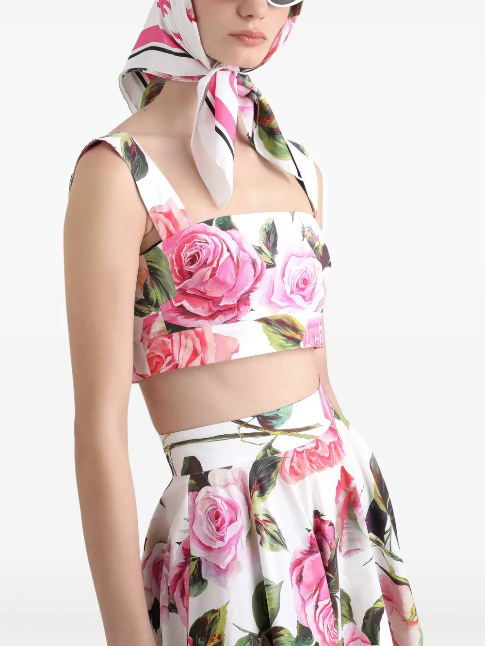 Dolce & Gabbana Cropped top met print Wit