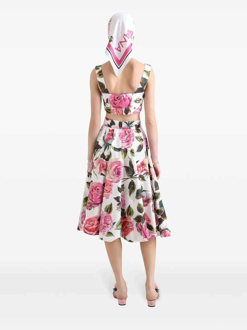 Dolce & Gabbana Cropped top met print Wit