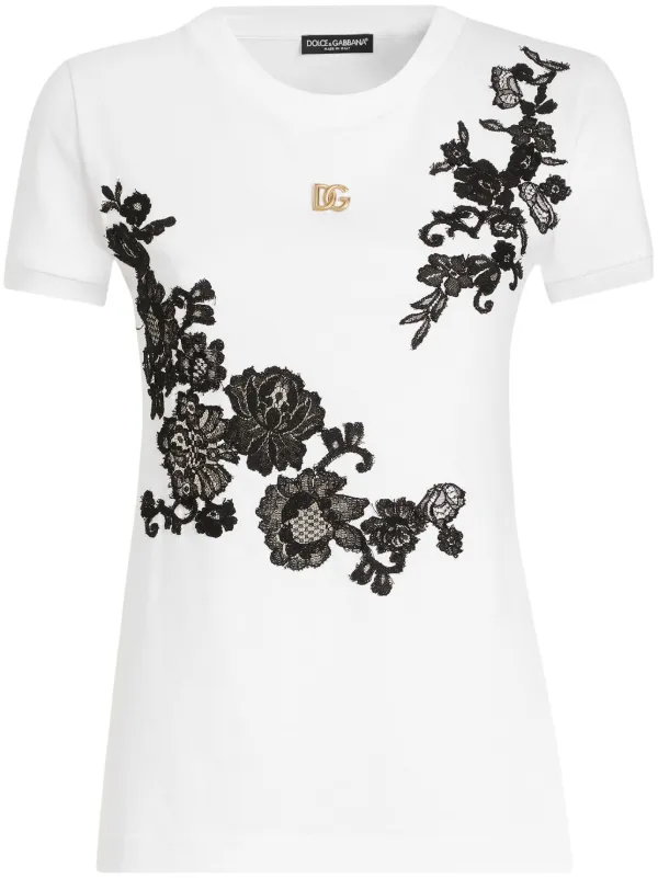 Dolce & Gabbana DNA ロゴプレート Tシャツ | ホワイト | FARFETCH JP