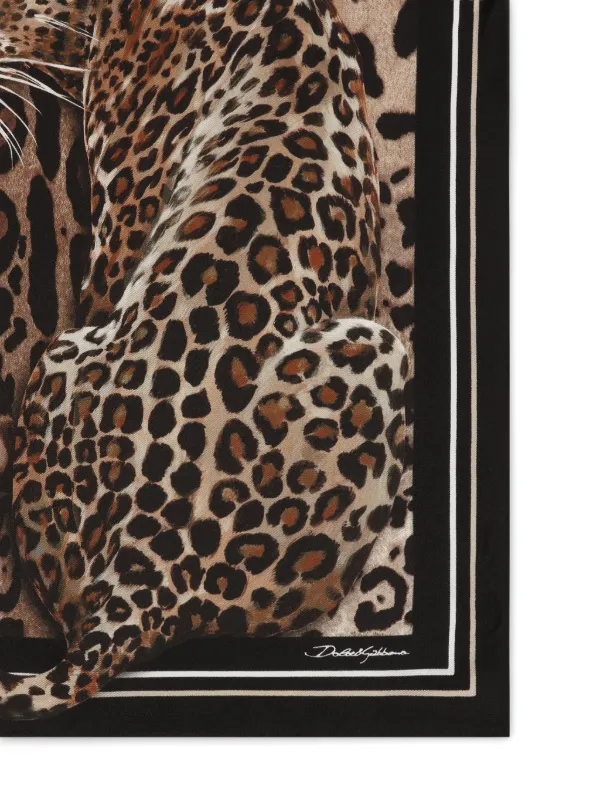 Dolce & Gabbana leopard-print Scarf | Brown | FARFETCH