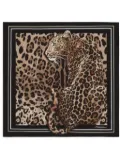 Dolce & Gabbana leopard-print scarf - Brown