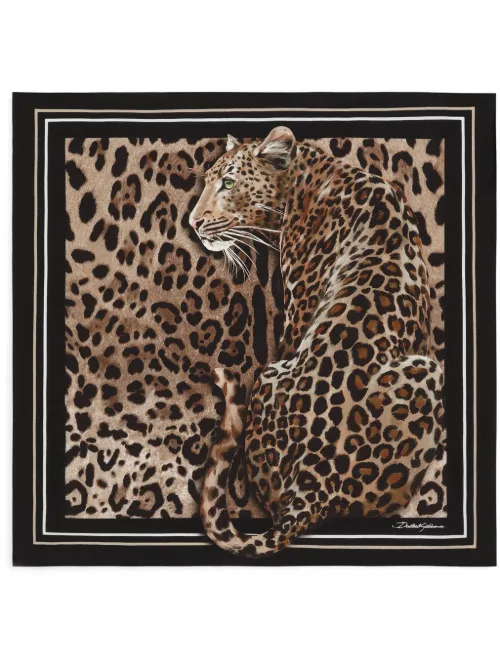 Foulard à imprimé léopard - Dolce & Gabbana - Modalova
