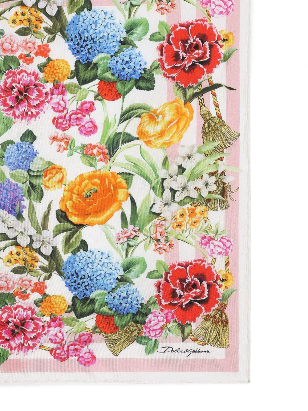 Dolce & Gabbana Sjaal met bloemenprint - Roze